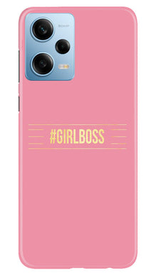 Girl Boss Pink Mobile Back Case for Redmi Note 12 5G (Design - 232)