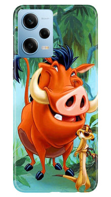 Timon and Pumbaa Mobile Back Case for Redmi Note 12 Pro 5G (Design - 267)