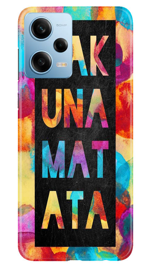 Hakuna Matata Mobile Back Case for Redmi Note 12 5G (Design - 285)