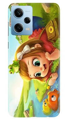 Baby Girl Mobile Back Case for Redmi Note 12 5G (Design - 301)