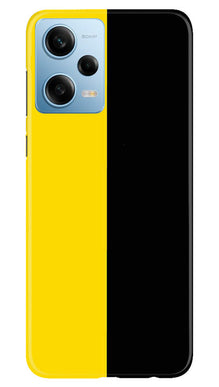 Black Yellow Pattern Mobile Back Case for Redmi Note 12 5G (Design - 354)