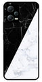Black White Marble Design Metal Mobile Case for Redmi Note 12 5G   (Design No -09)