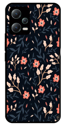 Floral Pattern Metal Mobile Case for Redmi Note 12 Pro Plus 5G