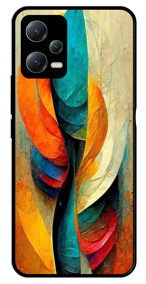 Modern Art Metal Mobile Case for Redmi Note 12 5G   (Design No -11)