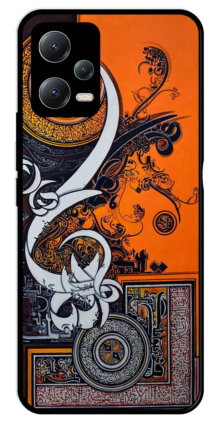 Qalander Art Metal Mobile Case for Redmi Note 12 5G   (Design No -16)