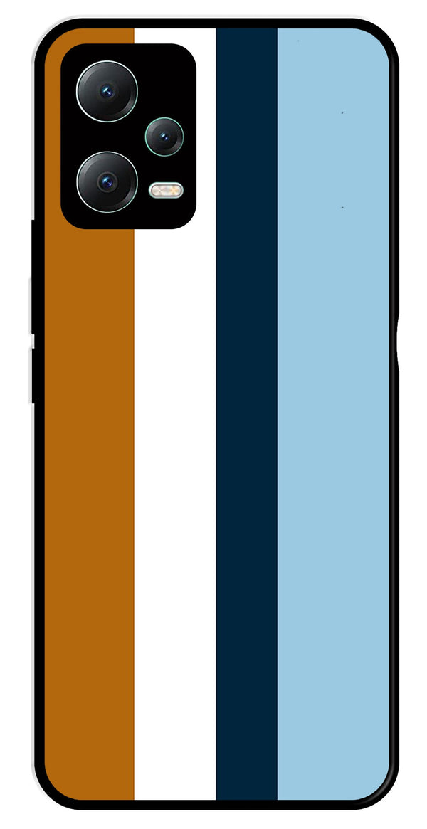 MultiColor Pattern Metal Mobile Case for Redmi Note 12 Pro 5G   (Design No -17)