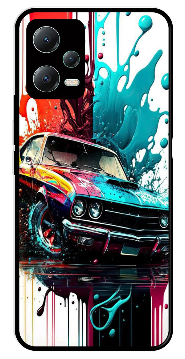 Vintage Car Metal Mobile Case for Redmi Note 12 5G   (Design No -29)
