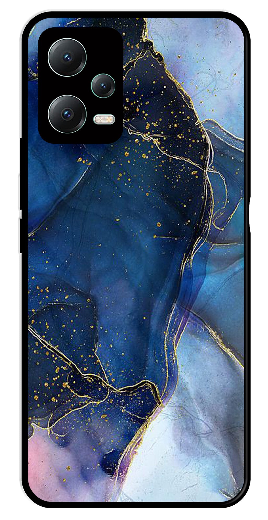 Blue Marble Metal Mobile Case for Redmi Note 12 Pro Plus 5G   (Design No -34)