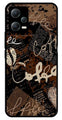 Coffee Pattern Metal Mobile Case for Redmi Note 12 Pro 5G   (Design No -37)