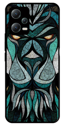 Lion Pattern Metal Mobile Case for Redmi Note 12 5G