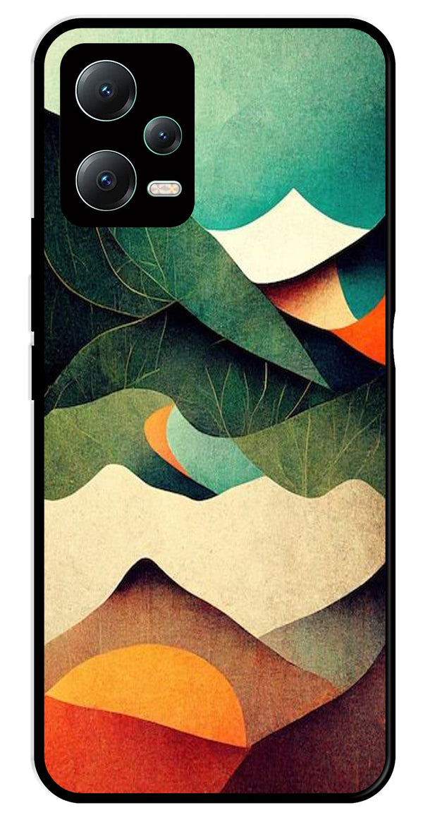 MultiColor Pattern Metal Mobile Case for Redmi Note 12 5G   (Design No -43)