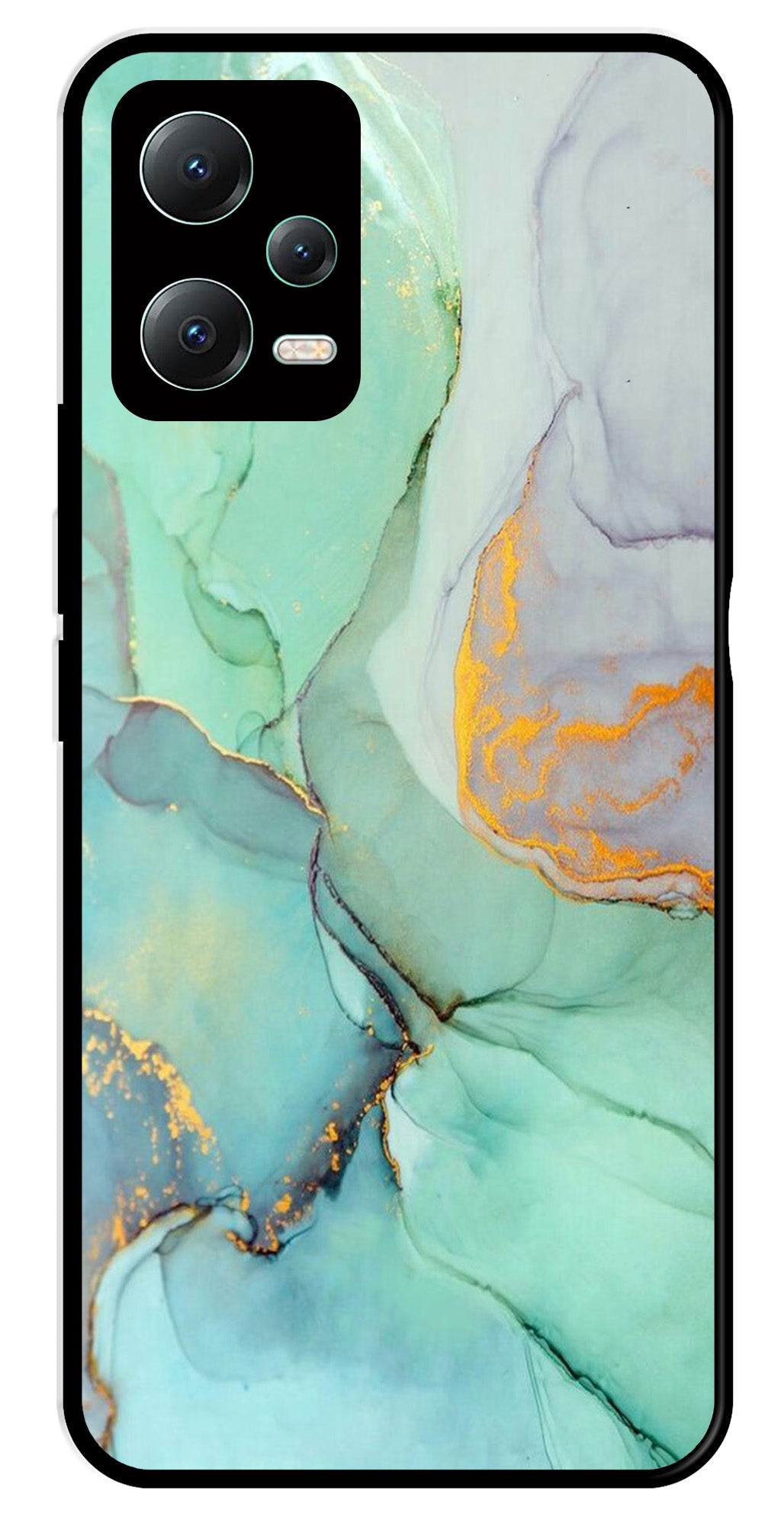 Marble Design Metal Mobile Case for Redmi Note 12 Pro Plus 5G   (Design No -46)