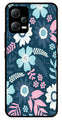 Flower Leaves Design Metal Mobile Case for Redmi Note 12 5G   (Design No -50)