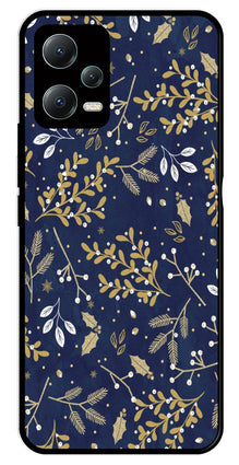 Floral Pattern  Metal Mobile Case for Redmi Note 12 Pro Plus 5G