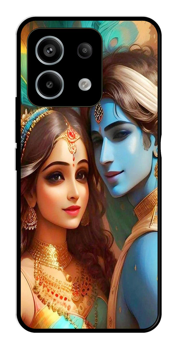 Lord Radha Krishna Metal Mobile Case for Redmi Note 13 5G   (Design No -01)