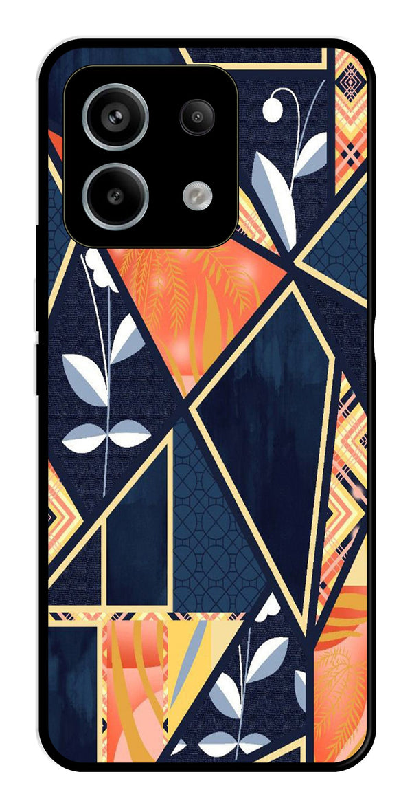 Marble Design Metal Mobile Case for Redmi Note 13 5G   (Design No -07)