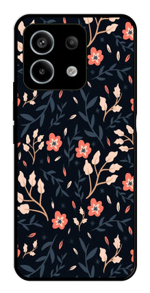 Floral Pattern Metal Mobile Case for Redmi Note 13 Pro 5G