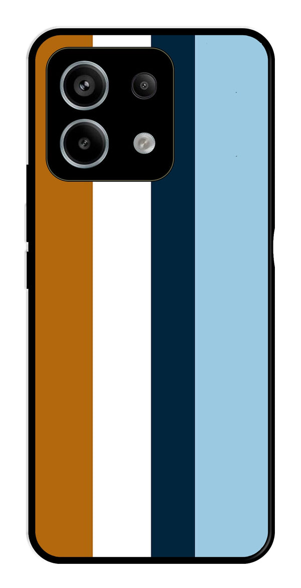 MultiColor Pattern Metal Mobile Case for Redmi Note 13 5G   (Design No -17)