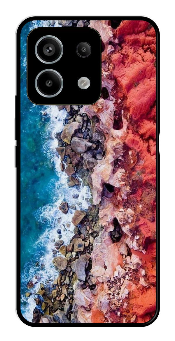 Sea Shore Metal Mobile Case for Redmi Note 13 5G   (Design No -18)