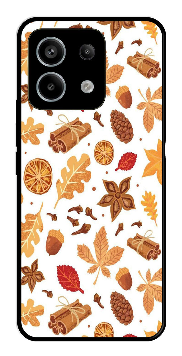 Autumn Leaf Metal Mobile Case for Redmi Note 13 Pro 5G   (Design No -19)
