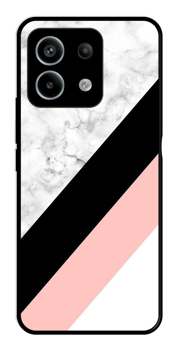 Marble Design Metal Mobile Case for Redmi Note 13 5G   (Design No -24)