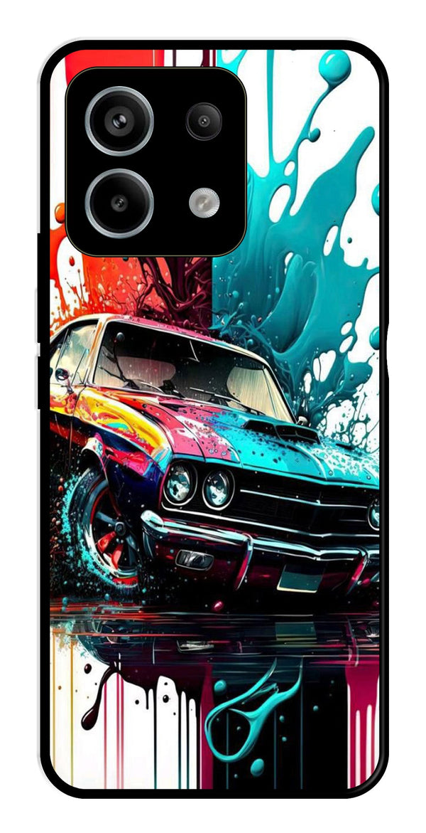 Vintage Car Metal Mobile Case for Redmi Note 13 Pro 5G   (Design No -29)