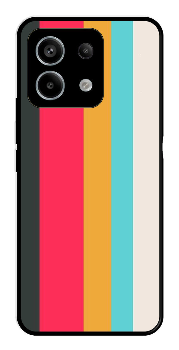 Muted Rainbow Metal Mobile Case for Redmi Note 13 Pro 5G   (Design No -31)
