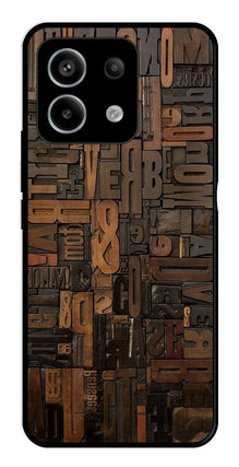 Alphabets Metal Mobile Case for Redmi Note 13 5G