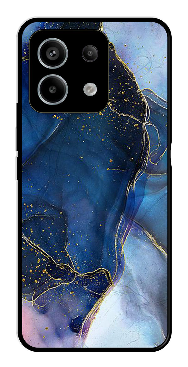 Blue Marble Metal Mobile Case for Redmi Note 13 5G   (Design No -34)