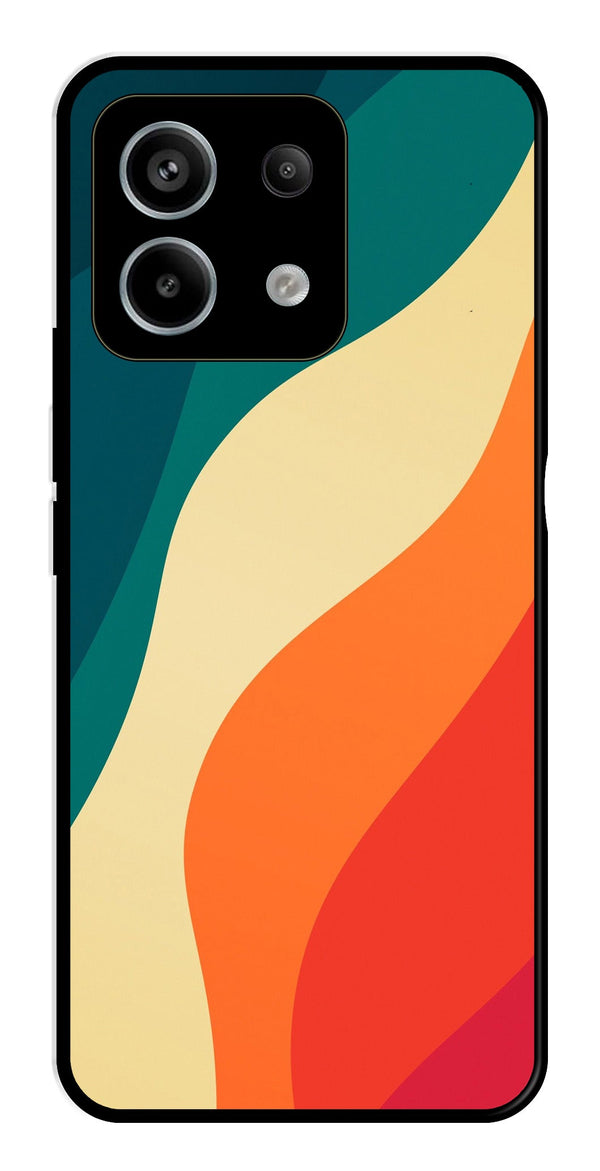 Muted Rainbow Metal Mobile Case for Redmi Note 13 Pro 5G   (Design No -39)