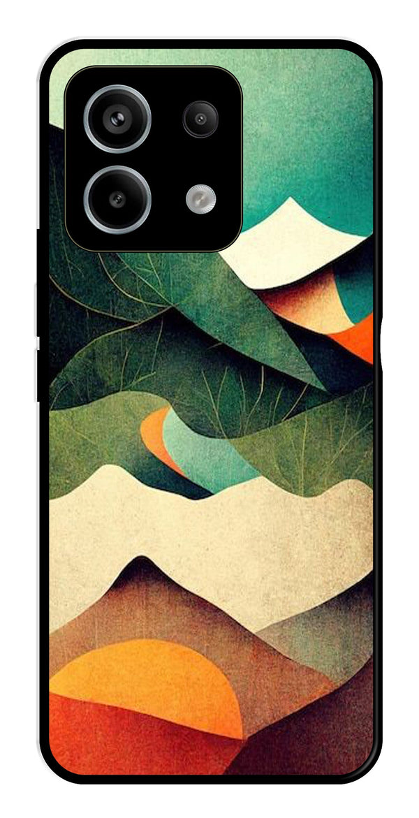 MultiColor Pattern Metal Mobile Case for Redmi Note 13 5G   (Design No -43)