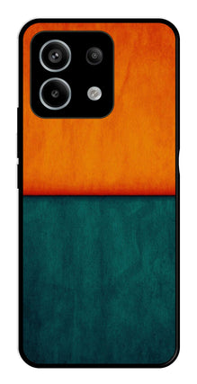 Orange Green Pattern Metal Mobile Case for Redmi Note 13 5G