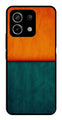 Orange Green Pattern Metal Mobile Case for Redmi Note 13 Pro 5G   (Design No -45)