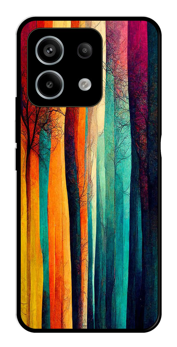Modern Art Colorful Metal Mobile Case for Redmi Note 13 5G   (Design No -47)