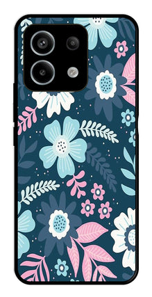 Flower Leaves Design Metal Mobile Case for Redmi Note 13 5G