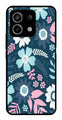 Flower Leaves Design Metal Mobile Case for Redmi Note 13 Pro 5G   (Design No -50)