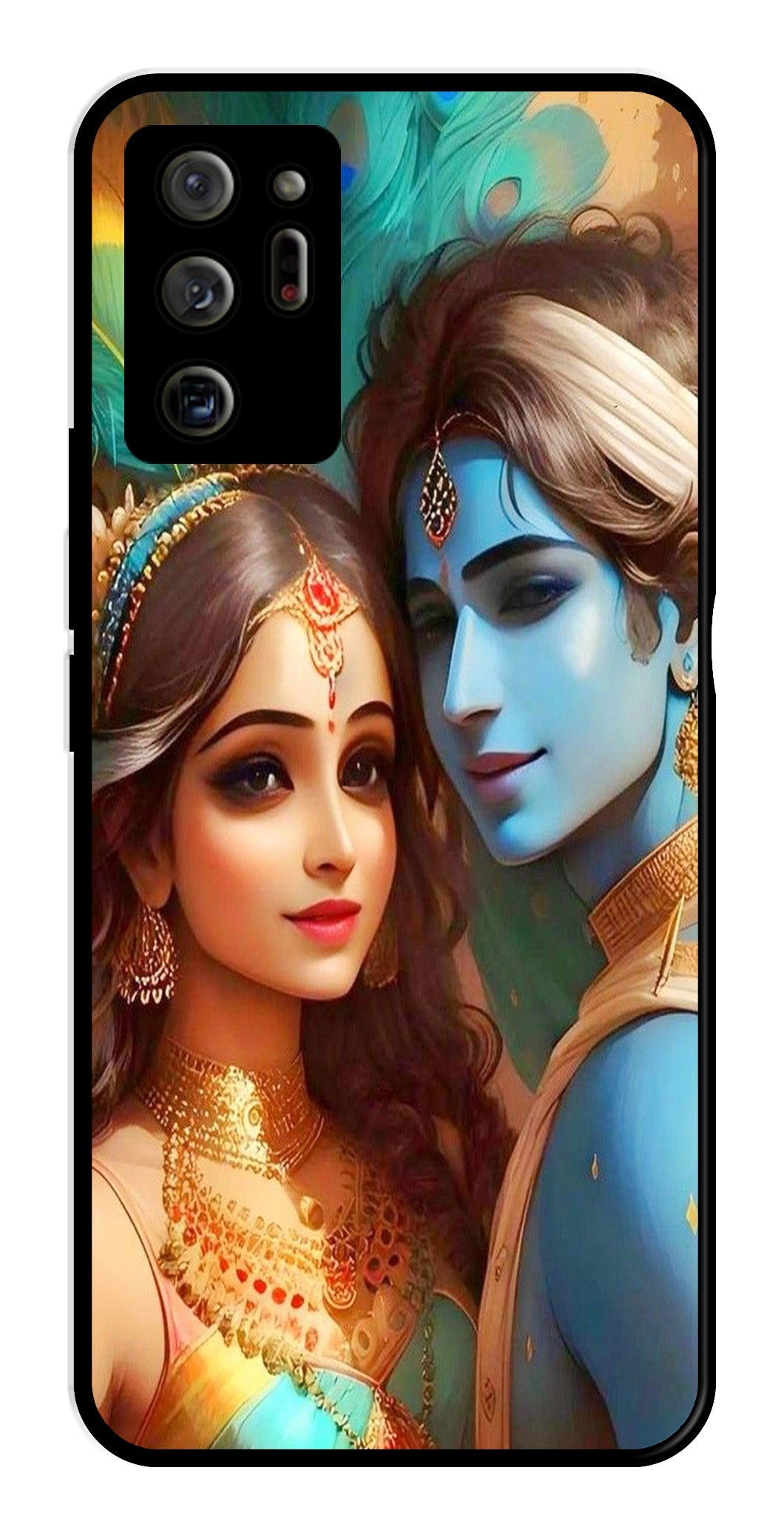 Lord Radha Krishna Metal Mobile Case for Samsung Galaxy Note 20 Ultra   (Design No -01)