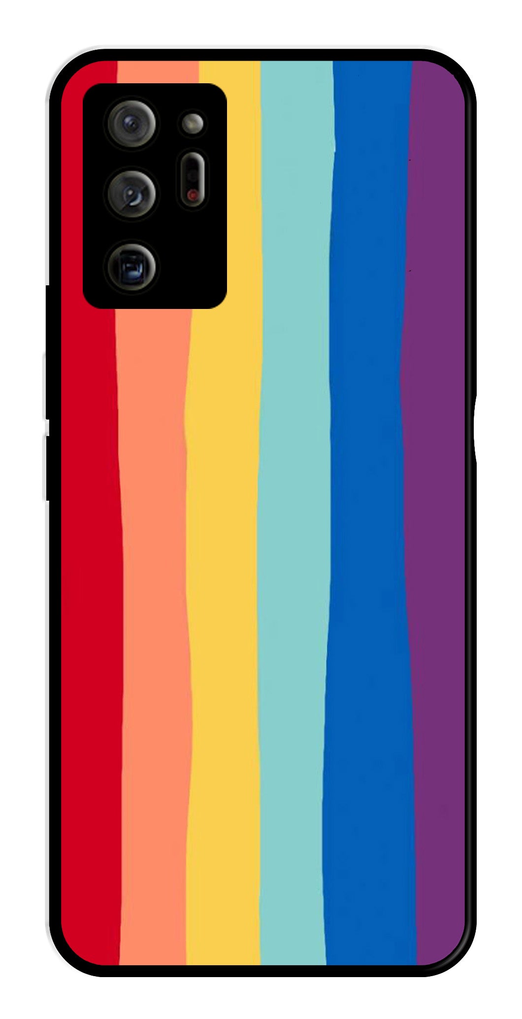 Rainbow MultiColor Metal Mobile Case for Samsung Galaxy Note 20 Ultra   (Design No -03)