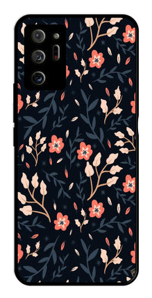 Floral Pattern Metal Mobile Case for Samsung Galaxy Note 20 Ultra