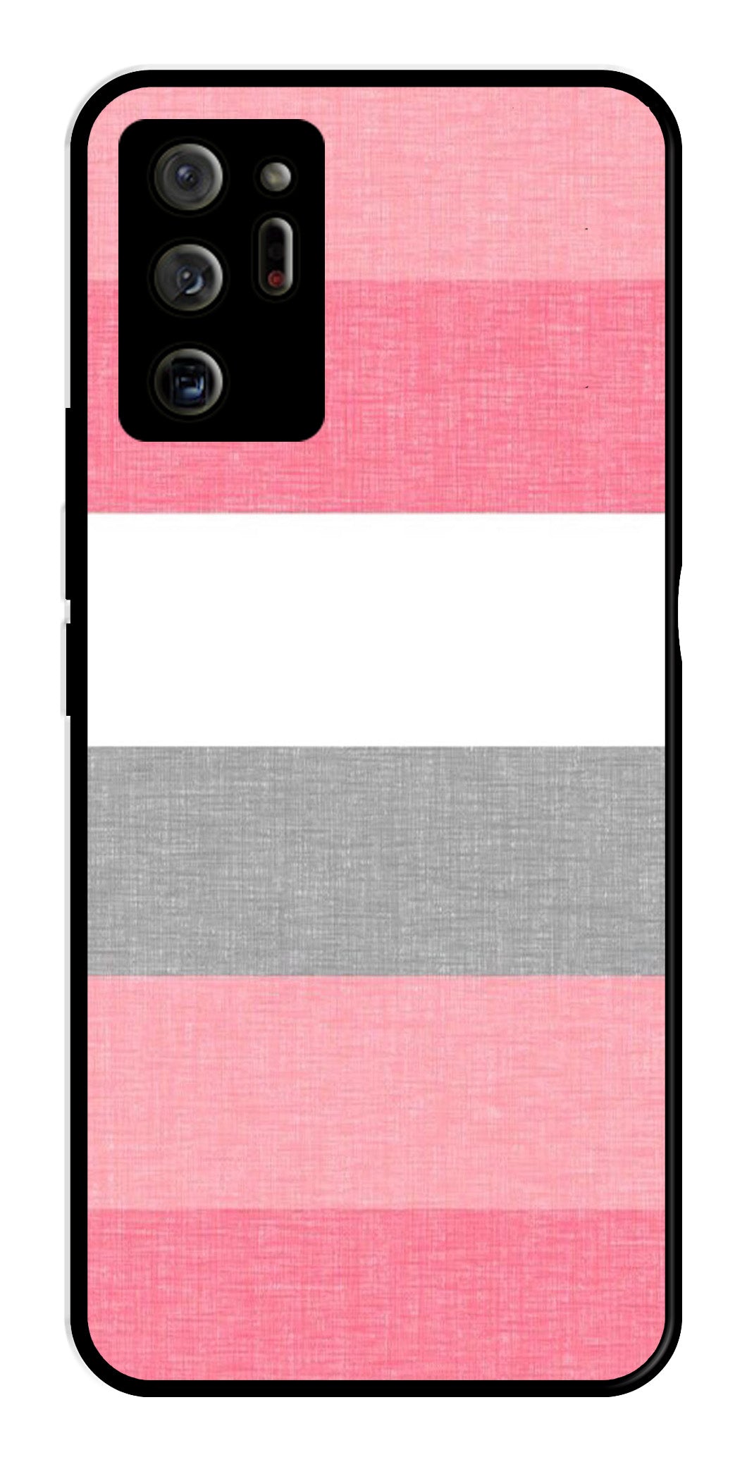 Pink Pattern Metal Mobile Case for Samsung Galaxy Note 20 Ultra   (Design No -23)