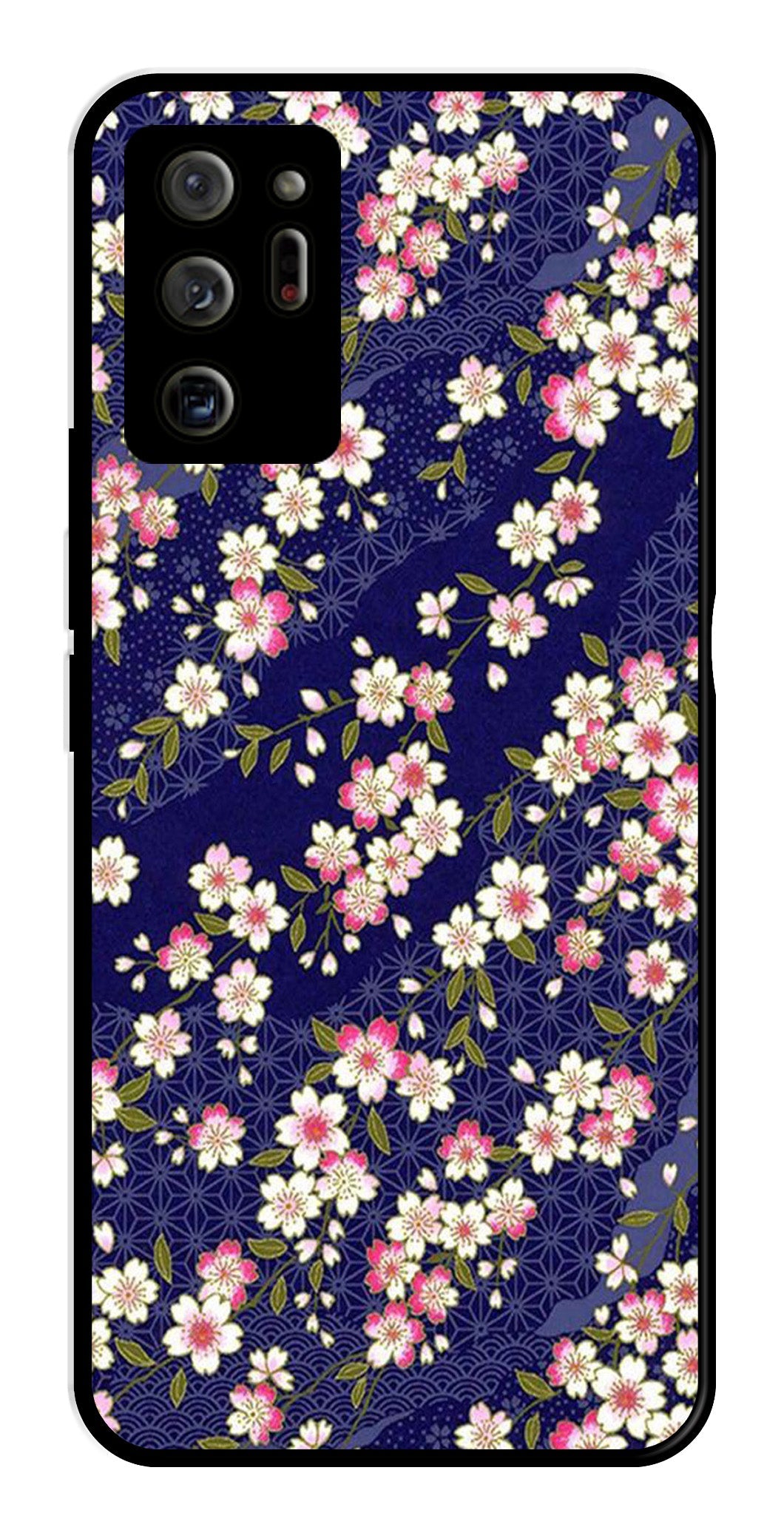 Flower Design Metal Mobile Case for Samsung Galaxy Note 20 Ultra   (Design No -25)