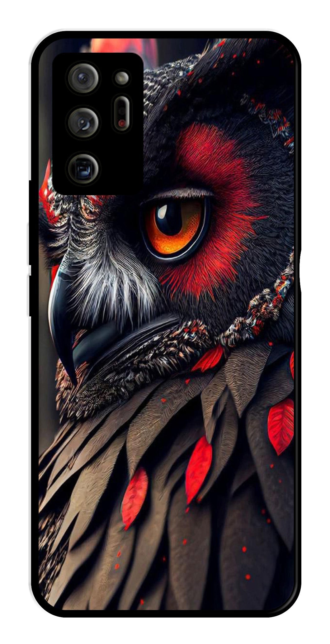 Owl Design Metal Mobile Case for Samsung Galaxy Note 20 Ultra   (Design No -26)
