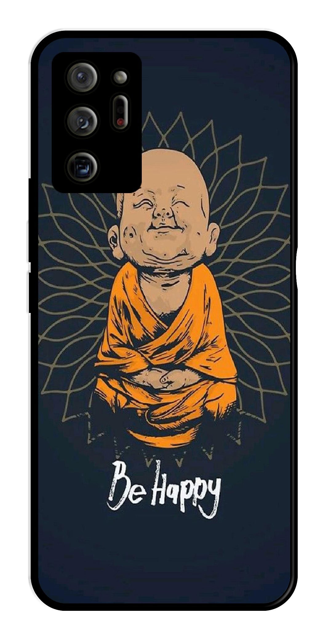 Be Happy Metal Mobile Case for Samsung Galaxy Note 20 Ultra   (Design No -27)