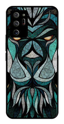 Lion Pattern Metal Mobile Case for Samsung Galaxy Note 20 Ultra