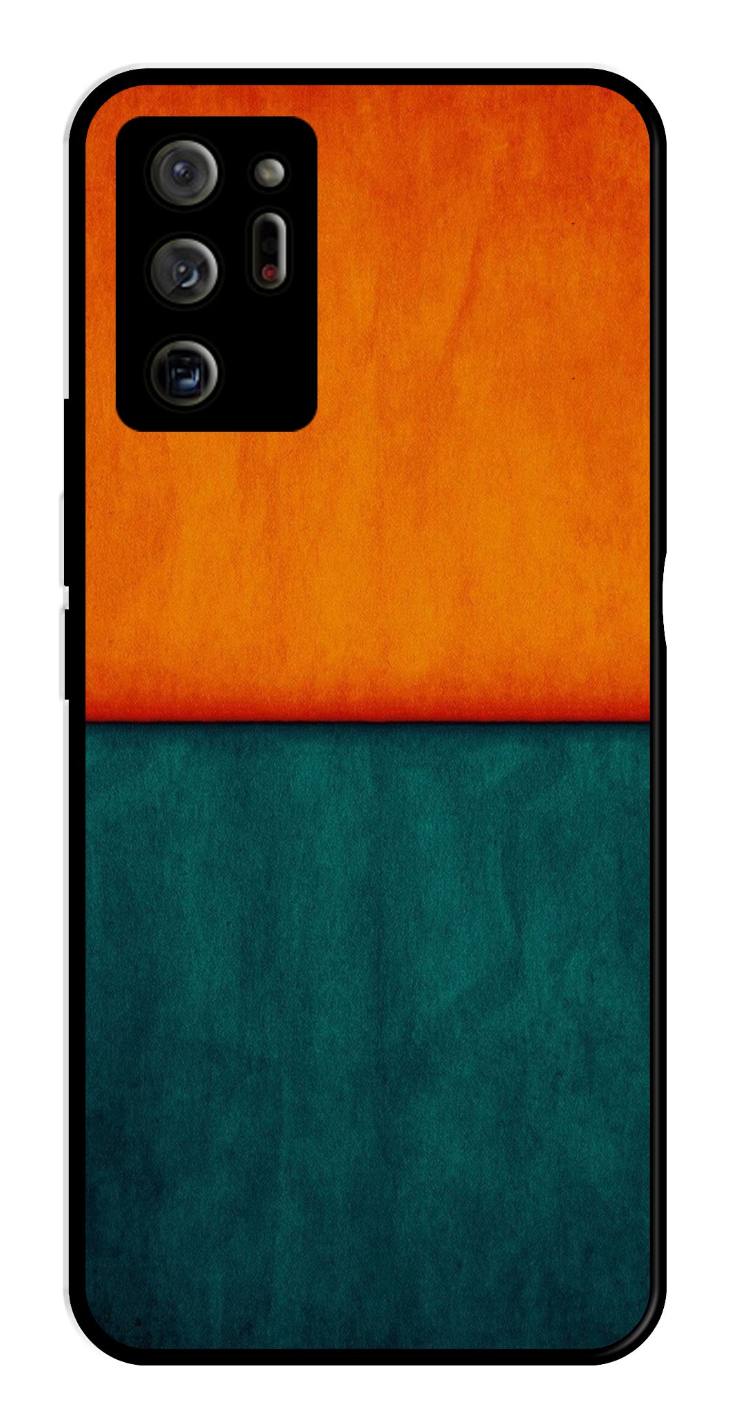 Orange Green Pattern Metal Mobile Case for Samsung Galaxy Note 20 Ultra   (Design No -45)