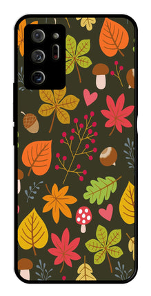 Leaves Design Metal Mobile Case for Samsung Galaxy Note 20 Ultra