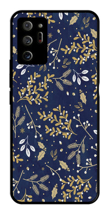 Floral Pattern  Metal Mobile Case for Samsung Galaxy Note 20 Ultra