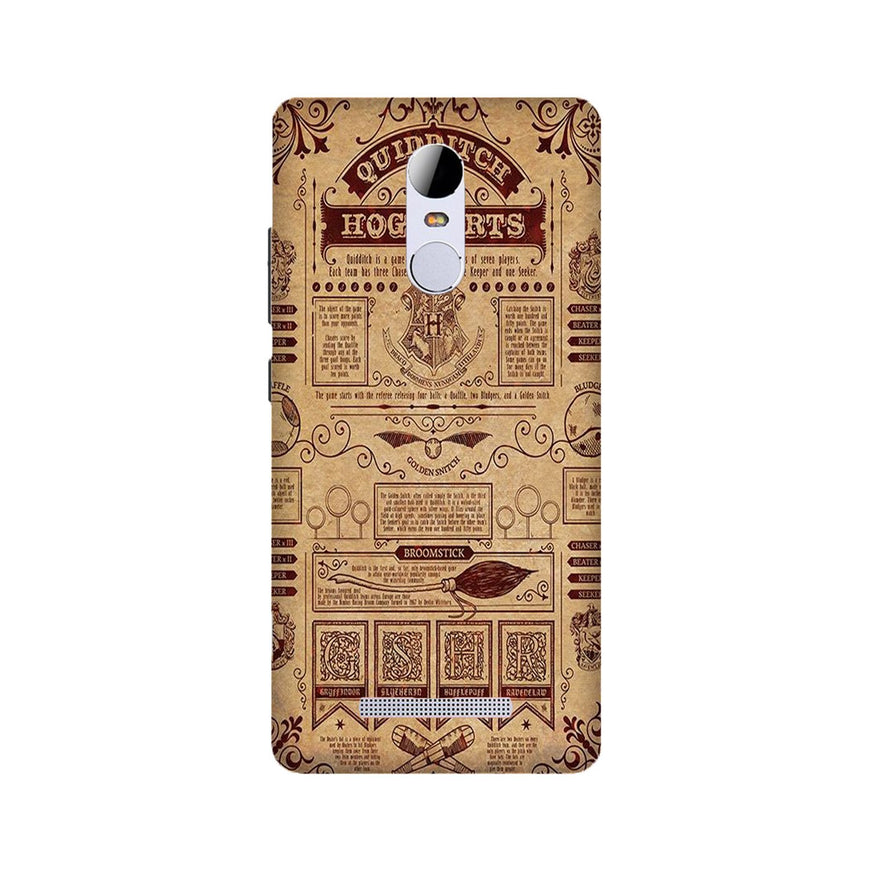 Hogwarts Mobile Back Case for Redmi Note 3  (Design - 304)