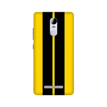 Black Yellow Pattern Mobile Back Case for Redmi Note 3  (Design - 377)