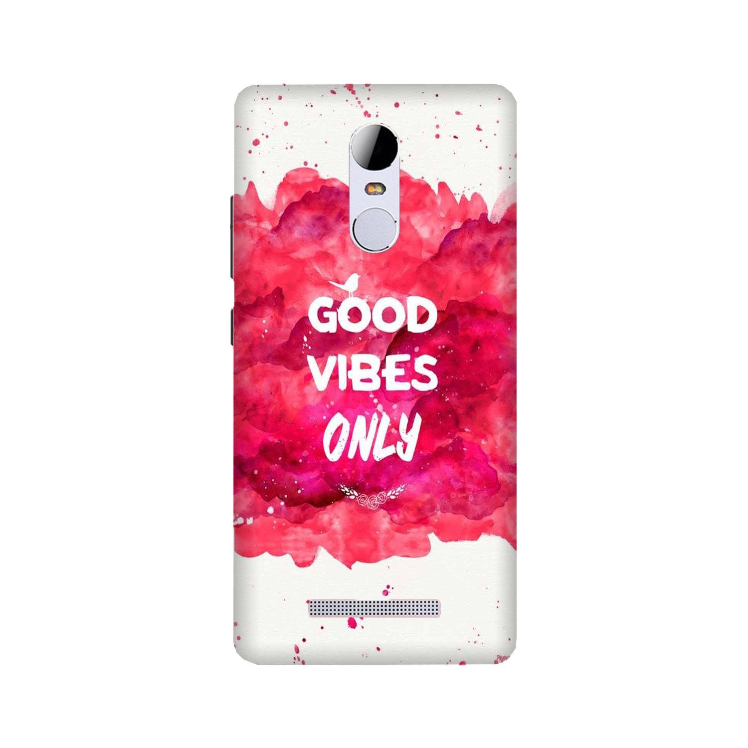 Good Vibes Only Mobile Back Case for Redmi Note 3  (Design - 393)